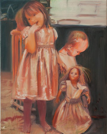 Lányaim 80x60cm olaj vászon